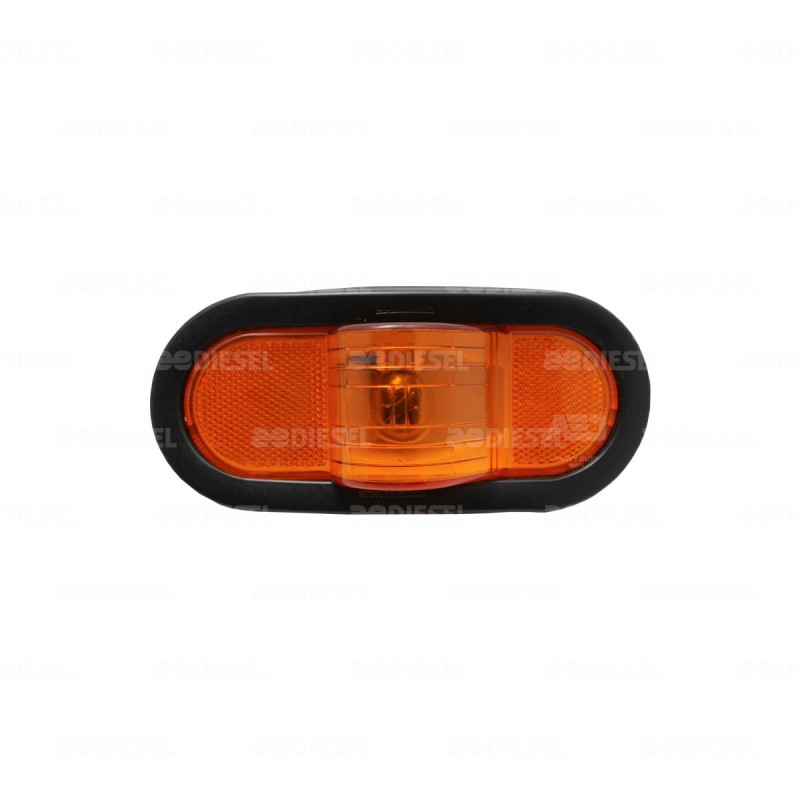 PLAFÓN ÁMBAR 6" OVALADO RELIEVE HULE F/INTE