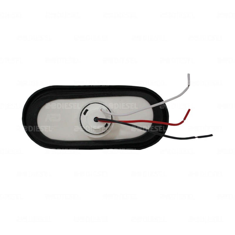 PLAFÓN ÁMBAR 6" OVALADO RELIEVE HULE F/INTE