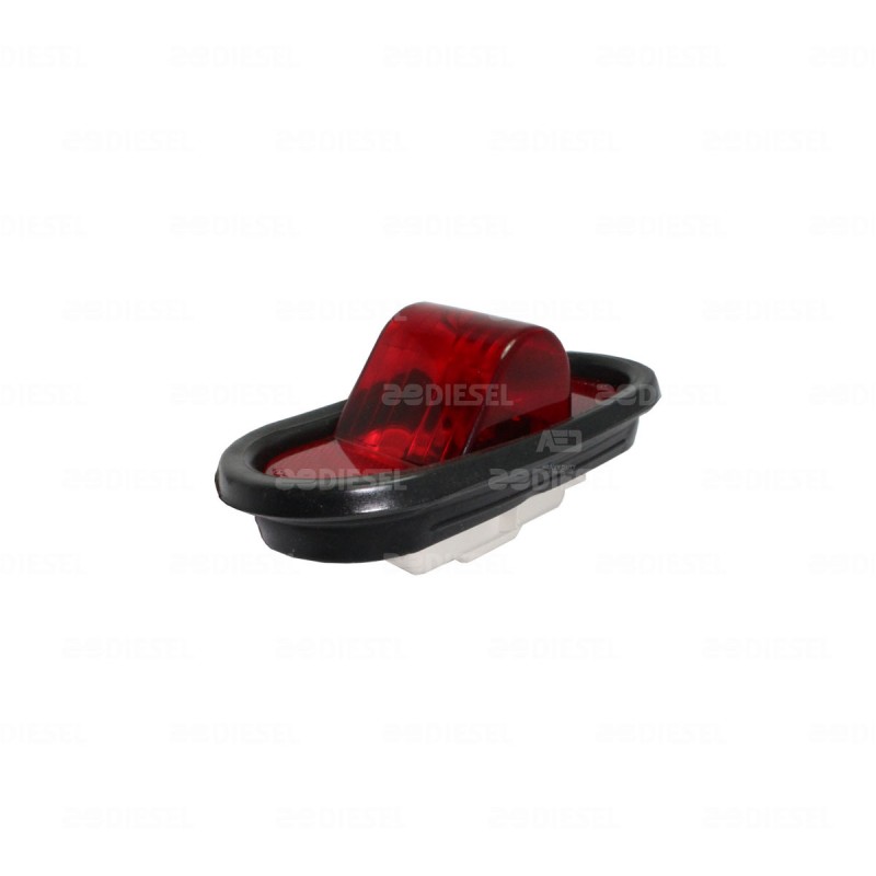 PLAFÓN ROJO 6" OVALADO RELIEVE HULE F/INTER