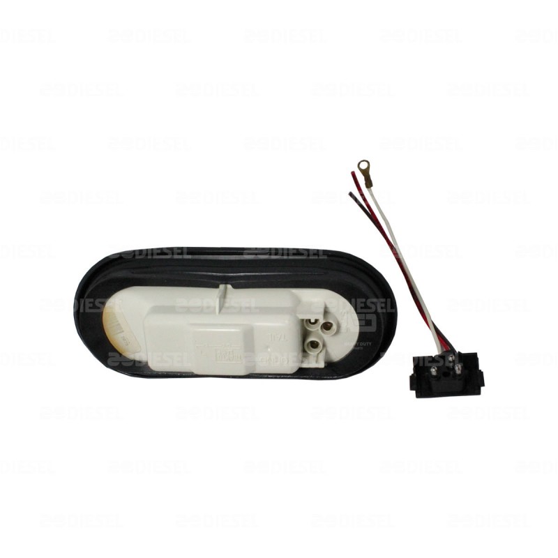 PLAFÓN ROJO 6" OVALADO RELIEVE HULE F/INTER