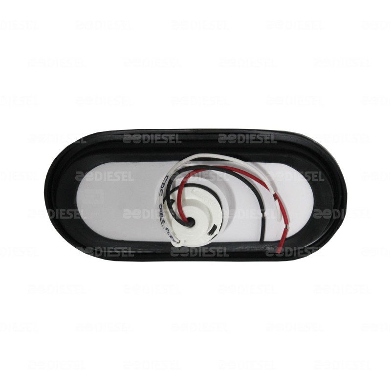 PLAFÓN 12V ROJO 6" OVALADO HULE F/INTER