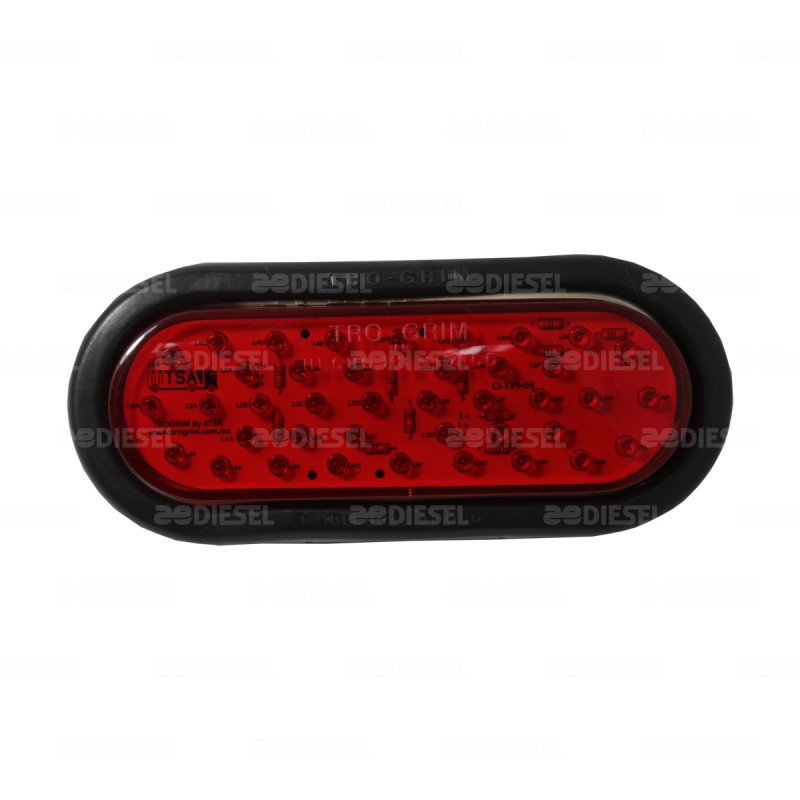 PLAFÓN 24V LED ROJO OVAL ESTRO T*G DESC