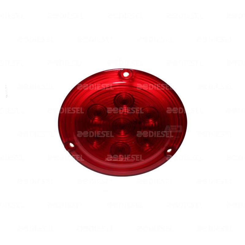 PLAFÓN 12V 7LED ROJO 4" REDONDO SELLADO