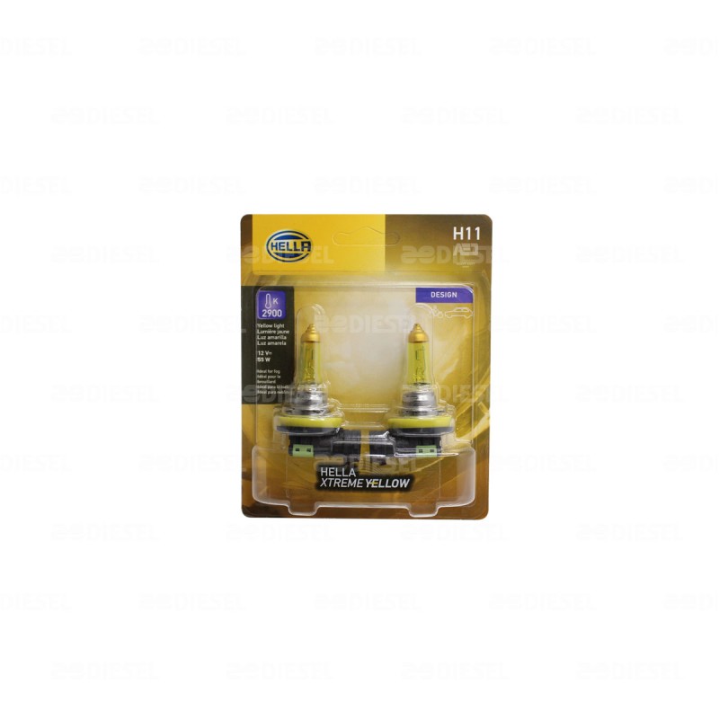 FOCO H11 12V 55W JUEGO YELLOW +50% LUZ