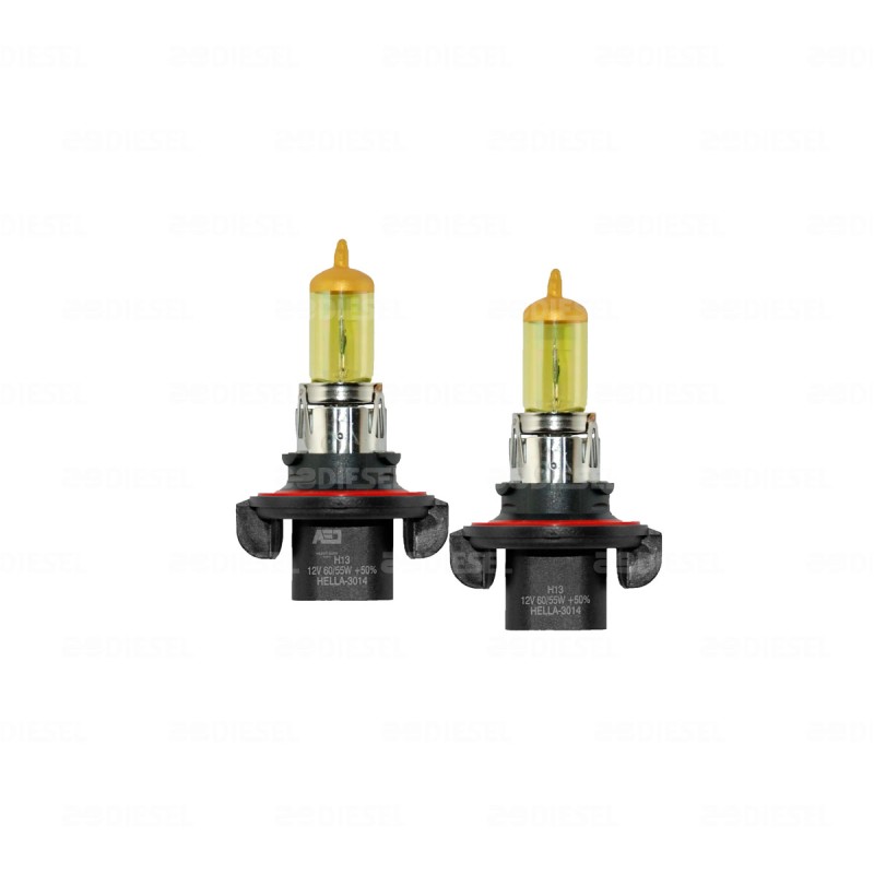 FOCO H13 12V 55W JUEGO YELLOW +50% LUZ