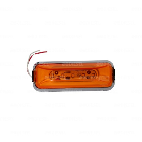 PLAFÓN 12V 5 LED ÁMBAR B/CROMADO