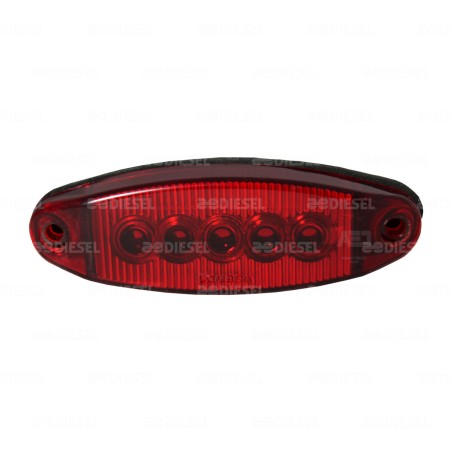 PLAFÓN 12V 5LED ROJO SALMÓN