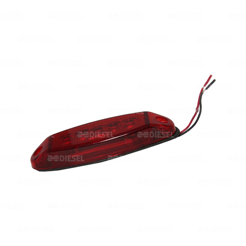 PLAFÓN 12V 5LED ROJO SALMÓN