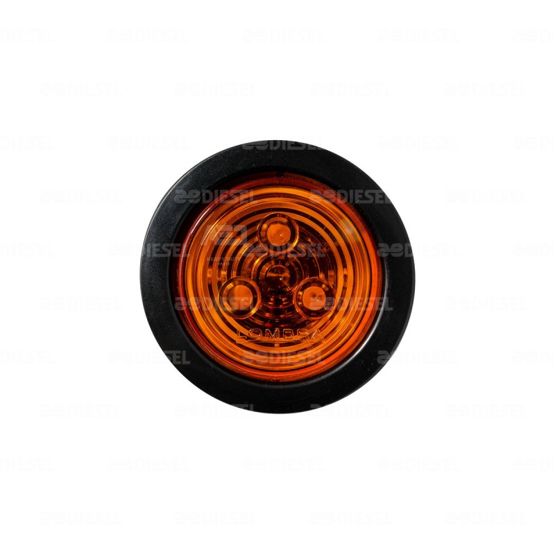 PLAFÓN 12V 2 1/2" 3 LED ÁMBAR HULE/PLANO