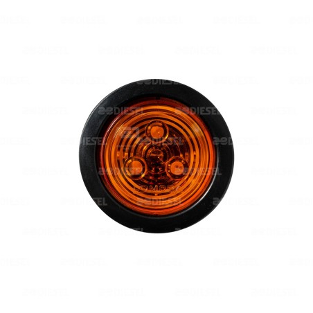 PLAFÓN 12V 2 1/2" 3 LED ÁMBAR HULE/PLANO