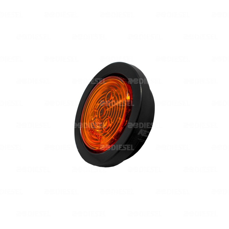 PLAFÓN 12V 2 1/2" 3 LED ÁMBAR HULE/PLANO