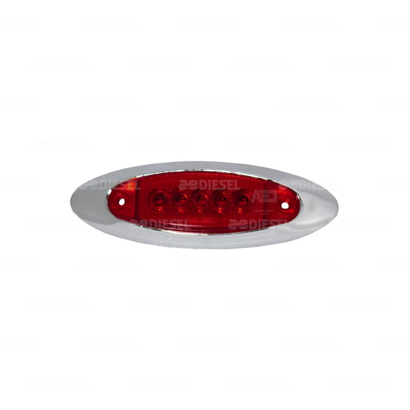 PLAFÓN 12V 5LED ROJO SALMÓN C/B CR
