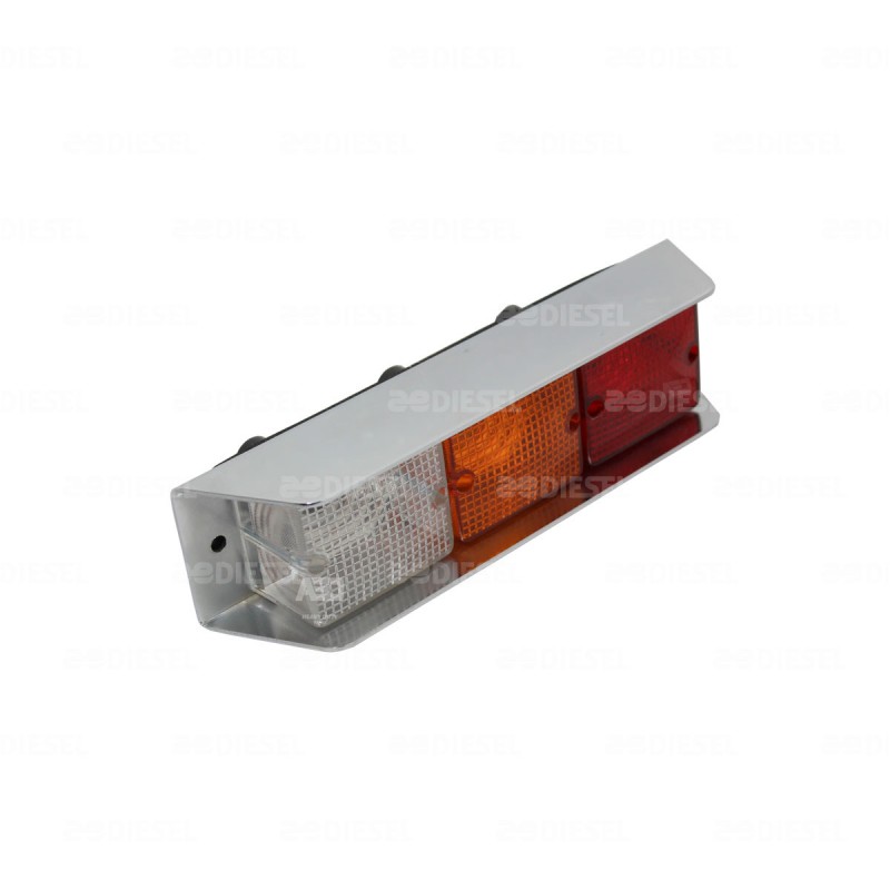 PLAFÓN 12/24V 3 LED 2" ROJO CROMADO FIJA