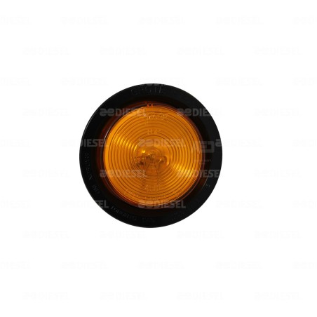 PLAFÓN 12V 2 1/2" ÁMBAR GOMA CIRCULAR