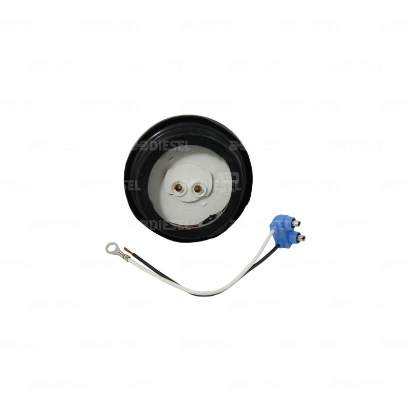 PLAFÓN 12V 2 1/2" ÁMBAR GOMA CIRCULAR