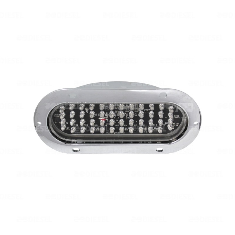 PLAFON 12/24V 2" 3LED AMB  CROM