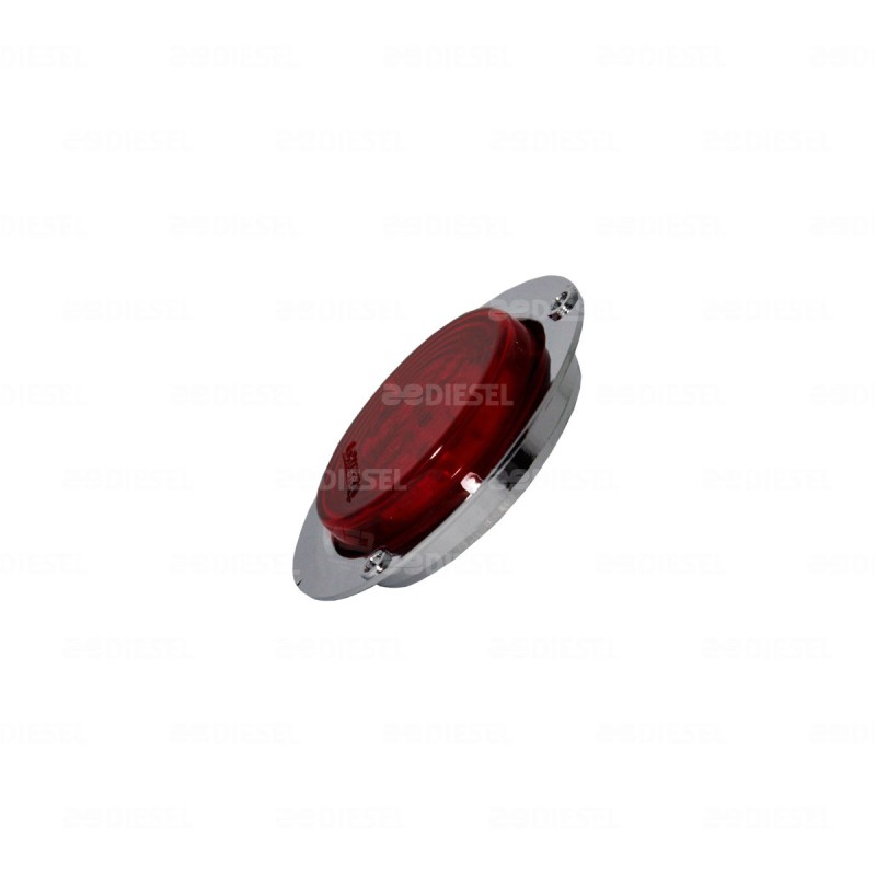 PLAFON 12V 3 LED ROJO 2-1/2" CIR CROMADA