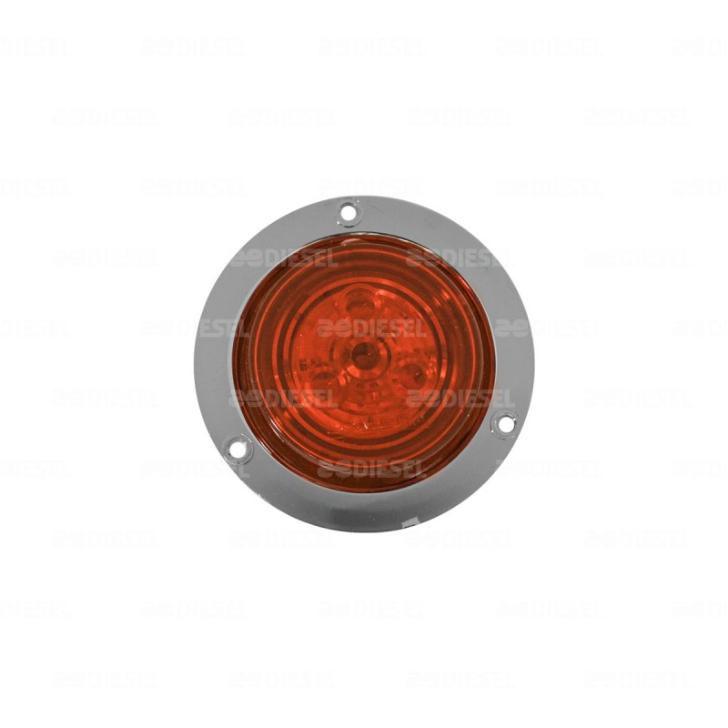 PLAFON 12V 3 LED AMBAR 2-1/2" CIR CROMAD