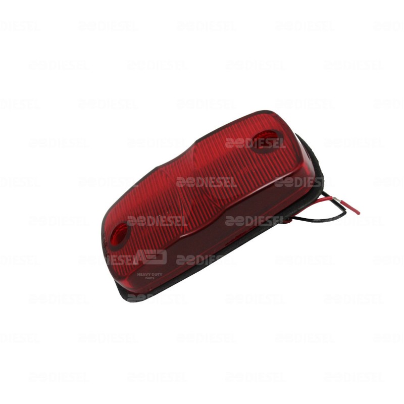 PLAFÓN 12V 5 LED ROJO REC RAYADO