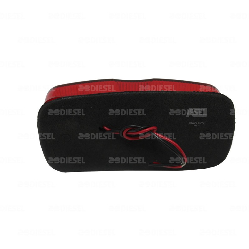 PLAFÓN 12V 5 LED ROJO REC RAYADO