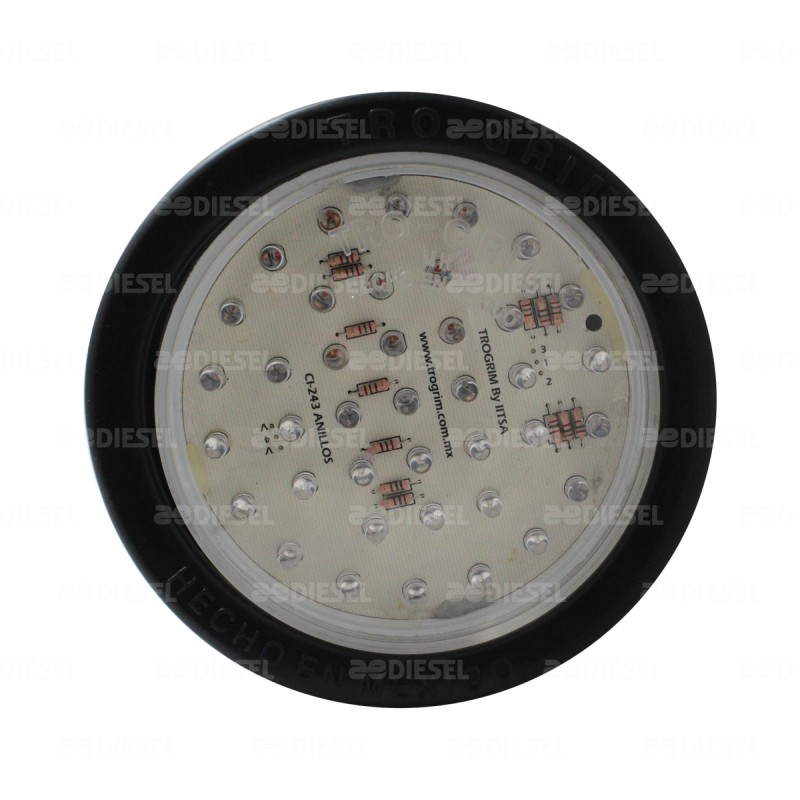 PLAFÓN 24V 39 LED ÁMBAR MICA CRISTAL