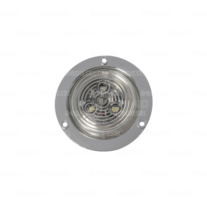 PLAFÓN 12V 3 LED CRISTAL 2 1/2" CIRCULAR CROMADO