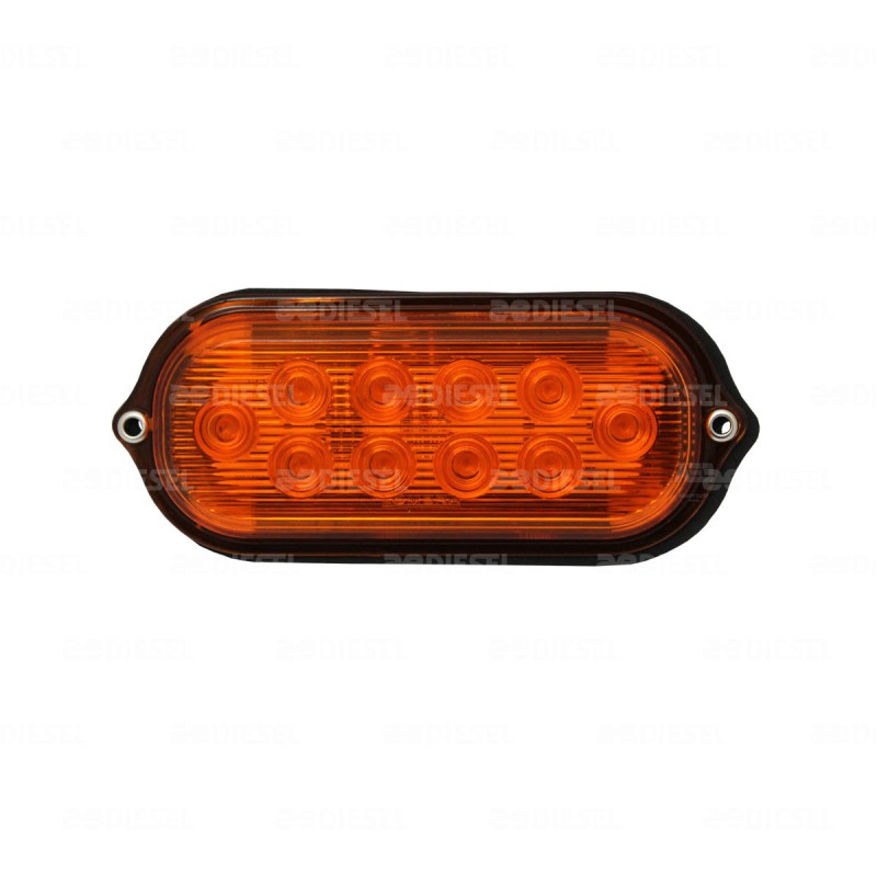 PLAFÓN 12V 6" 10 LED ÁMBAR OVALADO