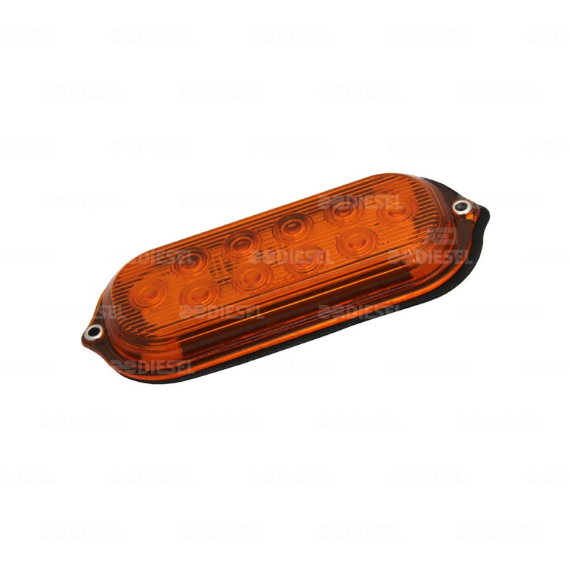 PLAFÓN 12V 6" 10 LED ÁMBAR OVALADO