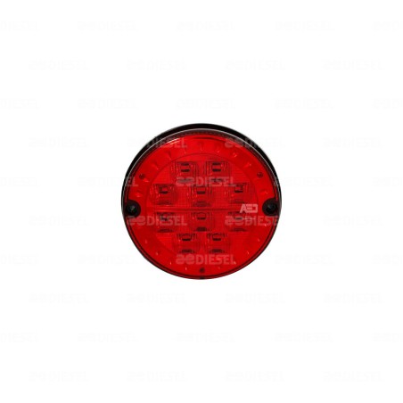 PLAFÓN 12V LED ROJO 125MM 2P