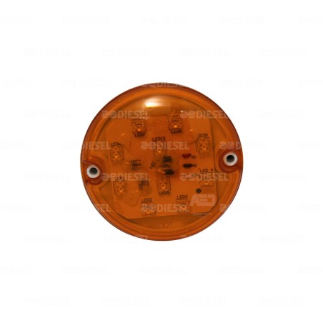 PLAFÓN 24V 10 LEDS ÁMBAR 6030 1P M/LISA