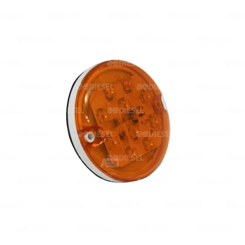 PLAFÓN 24V 10 LEDS ÁMBAR 6030 1P M/LISA