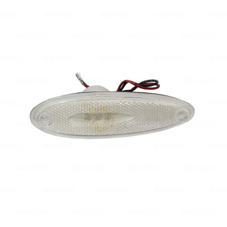 PLAFÓN 24V 3 LEDS ÁMBAR 6082 MICA/CRISTAL