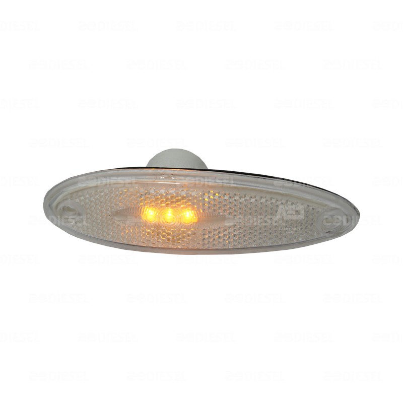 PLAFÓN 24V 3 LEDS ÁMBAR 6082 MICA/CRISTAL