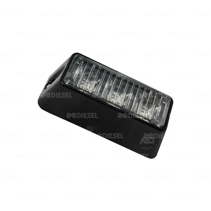 PLAFÓN 12V/24V 3 LED ROJO PIRÁMIDE ESTROBO