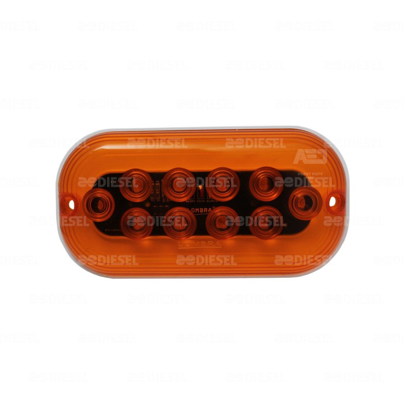 PLAFÓN 12V 10 LEDS ÁMBAR 6" OVALADO SOBRE