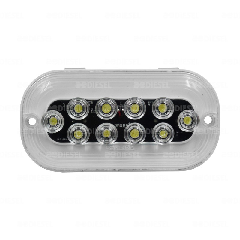 PLAFÓN 12V 10LED CRISTAL 6" OVALADO SOB