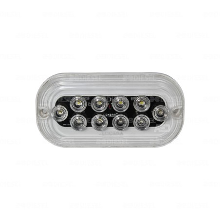 PLAFÓN 12V 10LED CRISTAL 6" OVALADO SOB