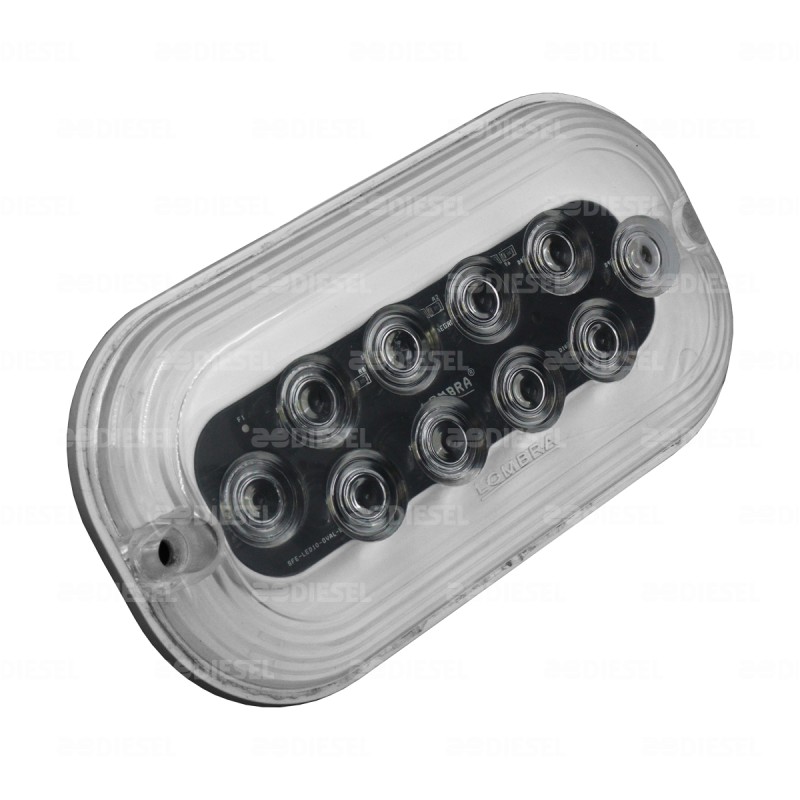 PLAFÓN 12V 10LED CRISTAL 6" OVALADO SOB