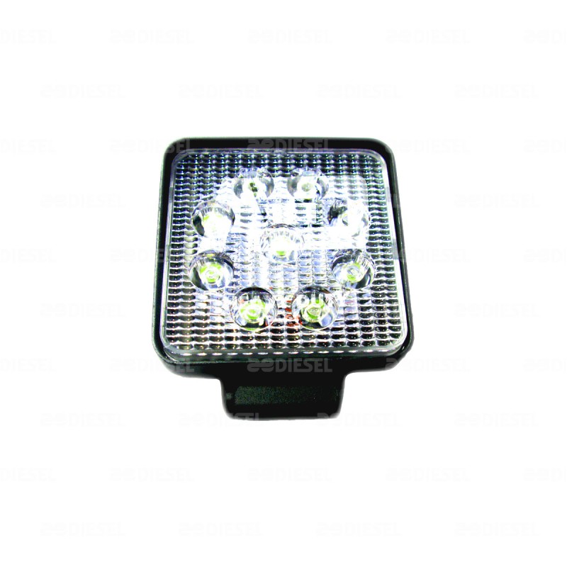FARO 12V 27W 9 LEDS 6000 L CUADRADO