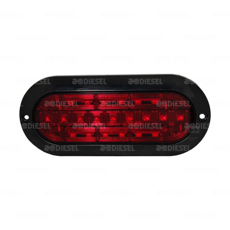 PLAFÓN 12/24V 21 LED OVALADO ROJO NEGRO PLANO ALTA/BAJA/FIJA