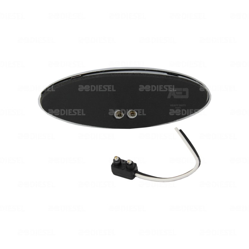 PLAFÓN 12V 10 LED LATERAL ELÍPTICO ÁMBAR CROMADO FIJA