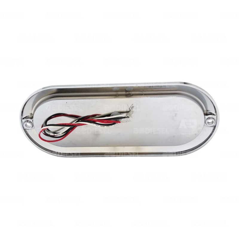 PLAFÓN 12/24V 21 LED OVALADO ÁMBAR CROMADO PLANO ESTROBO