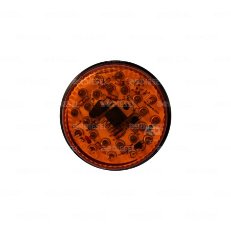 PLAFÓN 12V 24 LED 2 1/2" ÁMBAR TORNILLO ESTROBO