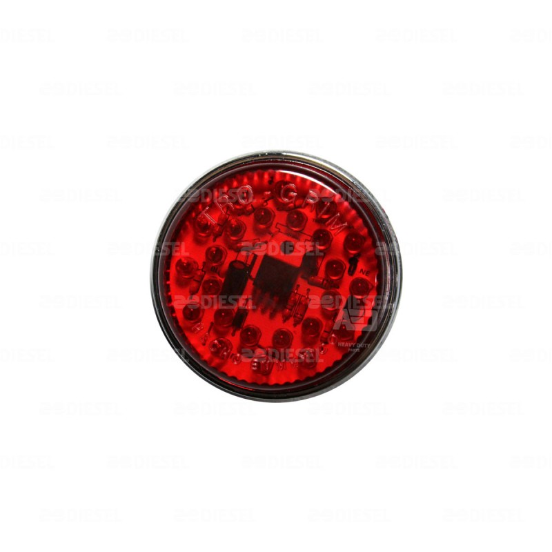 PLAFÓN 12V 24 LED 2 1/2" ROJO TORNILLO ESTROBO