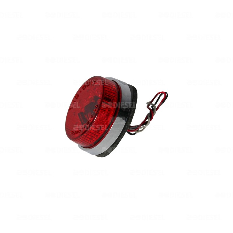 PLAFÓN 12V 24 LED 2 1/2" ROJO TORNILLO ESTROBO