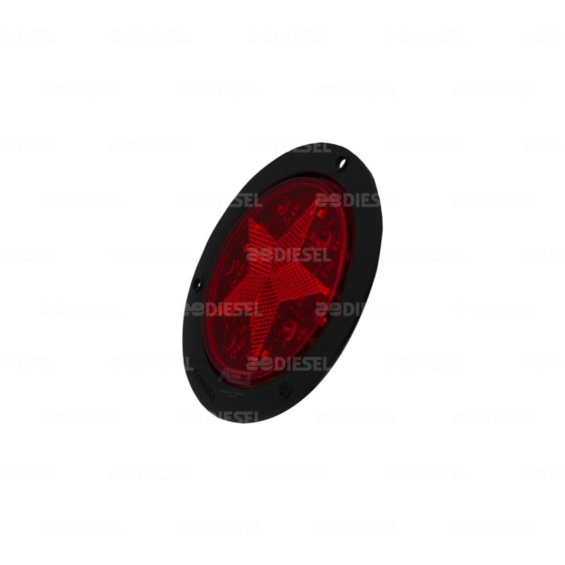 PLAFÓN 12V 9 LEDS ROJO 4" ESTRELLA ESTROB