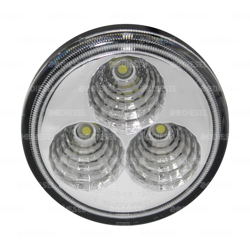 FARO 12V/24V 9W 3 LEDS 80mm 6000W 1PZ
