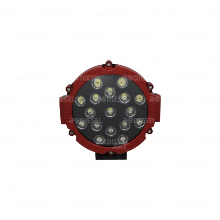 FARO 12V/24V 51W 17 LEDS ROJO 6000K 1PZ