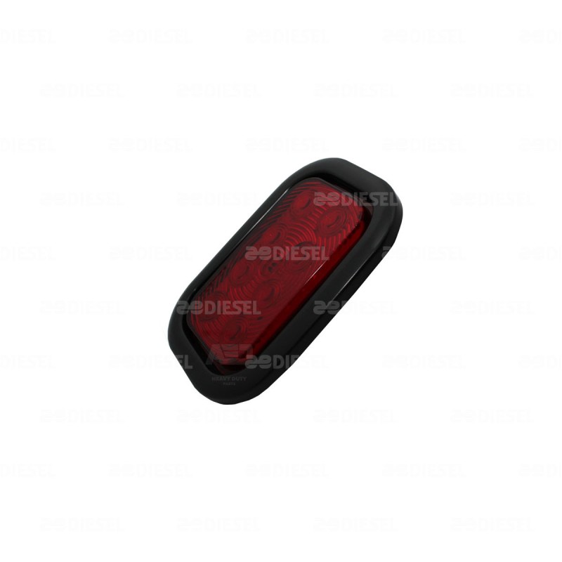 PLAFÓN 12V 8LED RECT.ROJO GOMA