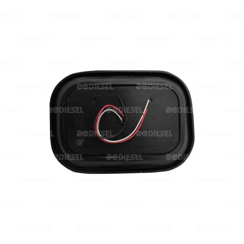 PLAFÓN 12V 8LED RECT.ROJO GOMA